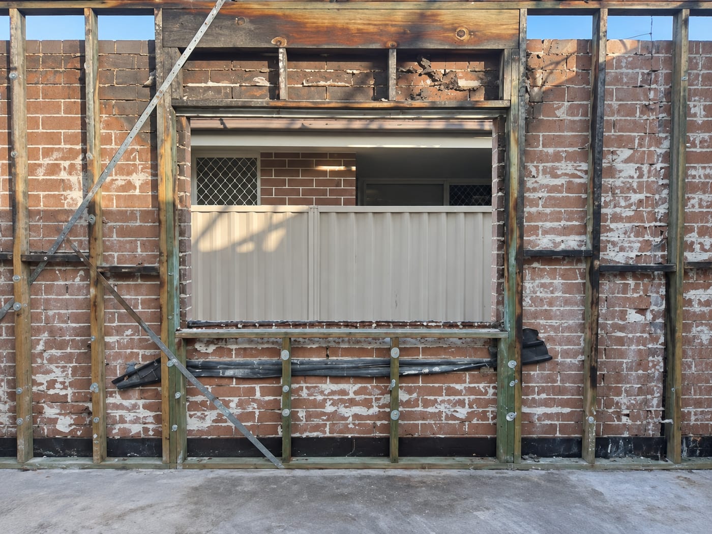 Early-stage exterior framing